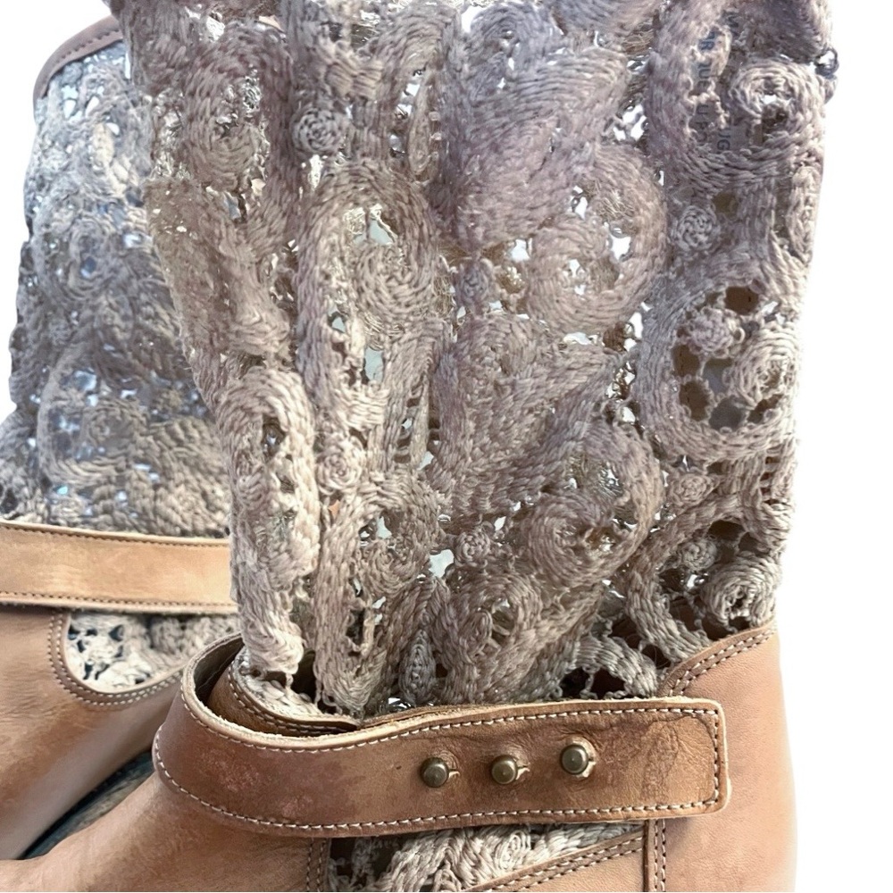 Free People Beau Crochet Lace Distressed Boots - Picture 11 of 15